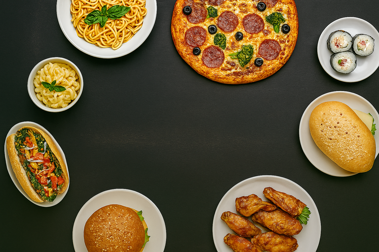 Delicious food background